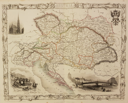 Antique Map of Austria c.1851